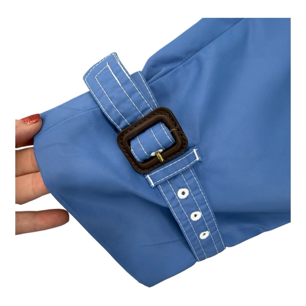 J Crew Belted Women’s Trench Coat French (WEDGEWOOD) Blue Mid Length CD420 $298 - Picture 7 of 15